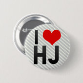I Love HJ Ronde Button 5,7 Cm (Voorkant /achterkant)