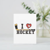 I Love Hockey Briefkaart (Staand voorkant)