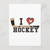 I Love Hockey Briefkaart (Voorkant)