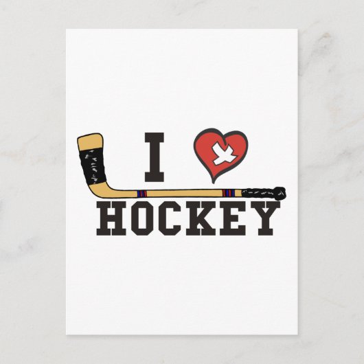 I Love Hockey Briefkaart (Voorkant)