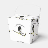 I Love hockey design with stick and helm Bedankdoosjes (Voorkant Zijde)