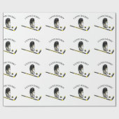 I Love hockey design with stick and helm Cadeaupapier (Vlak)