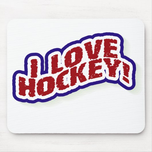 I Love Hockey Muismat (Voorkant)