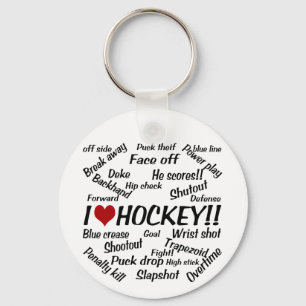 I Love Hockey Sleutelhanger