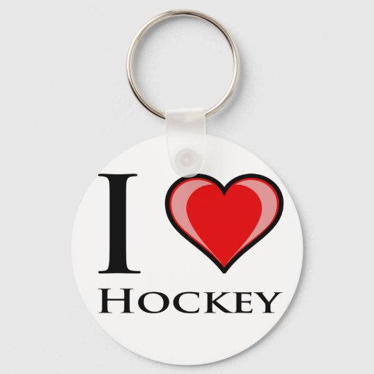 I Love Hockey Sleutelhanger (Voorkant)