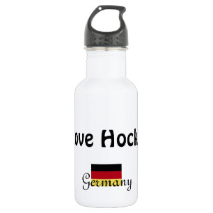 I Love Hockey with German Flag Waterfles
