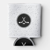 I Love Hockey Zwart & Wit Stijlvol Trendy Sportief Blikjeskoeler (Voorkant)