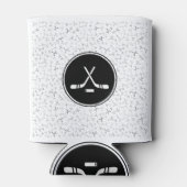 I Love Hockey Zwart & Wit Stijlvol Trendy Sportief Blikjeskoeler (Achterkant)