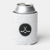 I Love Hockey Zwart & Wit Stijlvol Trendy Sportief Blikjeskoeler (Blikje Achterkant)