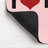 I Love Hogs Red/Black Muismat (Hoek)