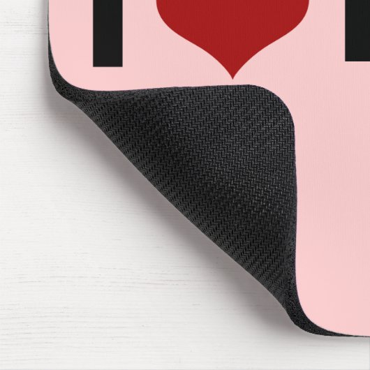 I Love Hogs Red/Black Muismat (Hoek)