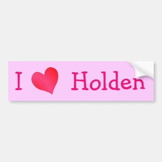 I Love Holden Bumpersticker (Voorkant)