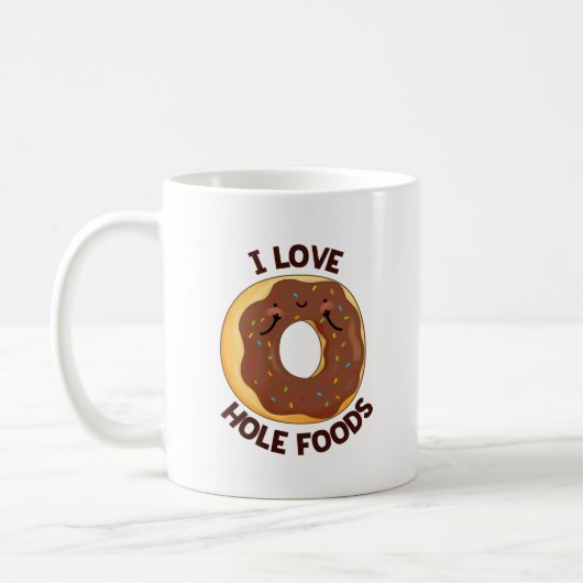 I Love Hole Foods Funny Donut Pun Koffiemok (Links)