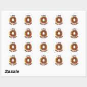 I Love Hole Foods Funny Donut Pun Ronde Sticker (Vel)