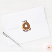 I Love Hole Foods Funny Donut Pun Ronde Sticker (Envelop)