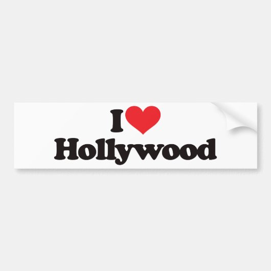 I Love Hollywood Bumpersticker (Voorkant)
