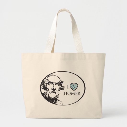 I Love Homer Grote Tote Bag (Voorkant)