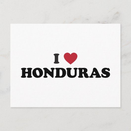 I Love Honduras Briefkaart (Voorkant)