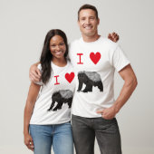 I Love Honey Badgers slogan T-shirt (Unisex)