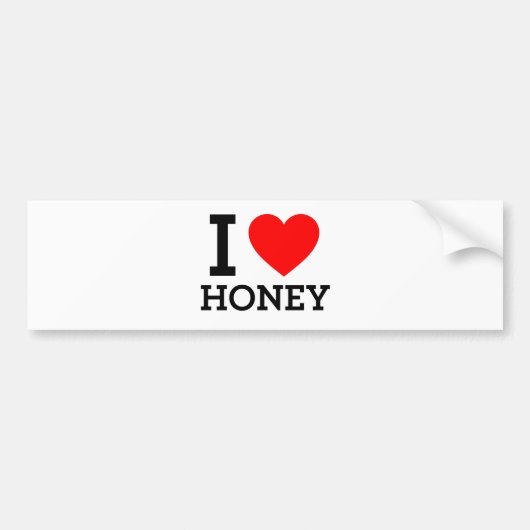 i love Honey Bumpersticker (Voorkant)