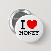 i love Honey Ronde Button 5,7 Cm (Voorkant /achterkant)