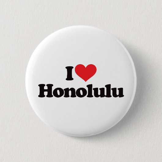 I Love Honolulu Ronde Button 5,7 Cm (Voorkant)