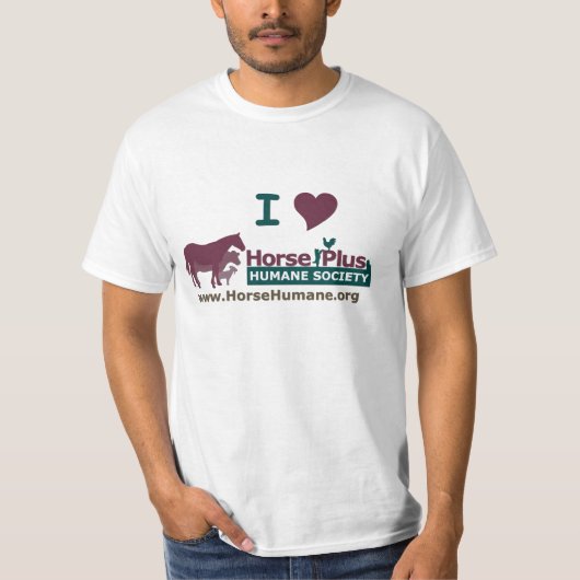 I Love Horse Plus Humane Society - Mannen T-shirt (Voorkant)