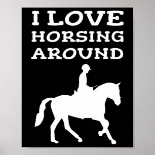 I Love Horseback at Around Horse Lover Owner Horse Poster