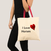 I Love Horses Canvas tas (Voorkant (product))
