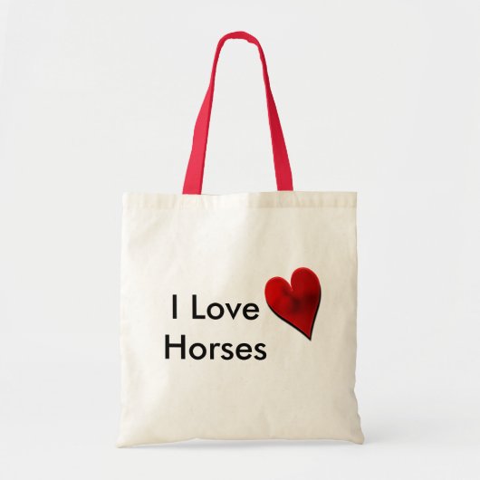 I Love Horses Canvas tas (Voorkant)