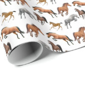 I Love Horses Equestrian Wrapping Paper Cadeaupapier (Rol Hoek)