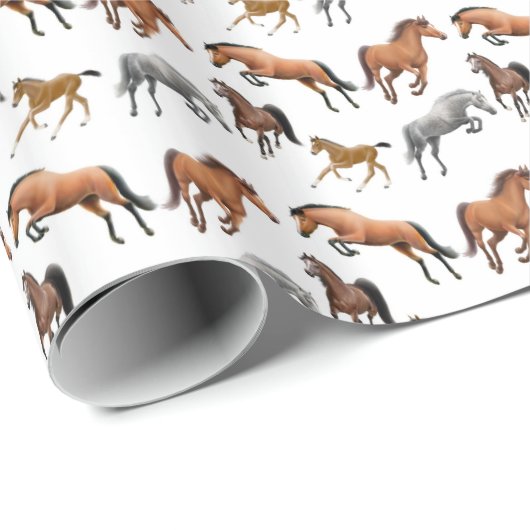 I Love Horses Equestrian Wrapping Paper Cadeaupapier (Rol Hoek)