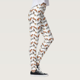 I Love Horses Equine Art Leggings
