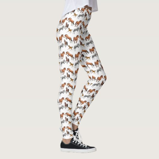 I Love Horses Equine Art Leggings (Rechts)