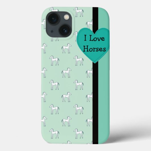 I Love Horses iPad Case (Achterkant)