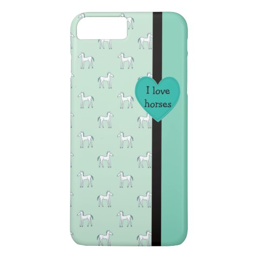 I Love Horses iPhone Case (Achterkant)