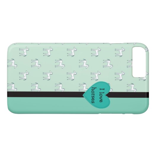 I Love Horses iPhone Case (Achterkant (Horizontaal))