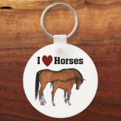 I Love Horses Keyring Sleutelhanger (Voorkant)