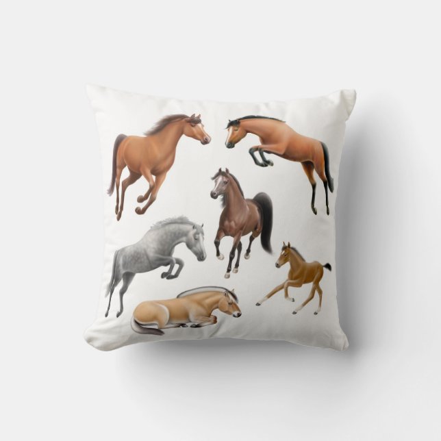 I Love Horses Pillow Kussen (Voorkant)
