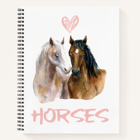 I Love Horses Portrait Notitieboek (Voorkant)