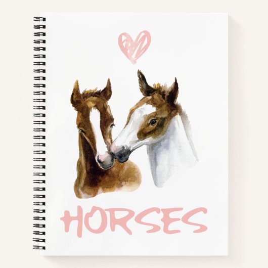 I Love Horses Portrait Notitieboek (Voorkant)
