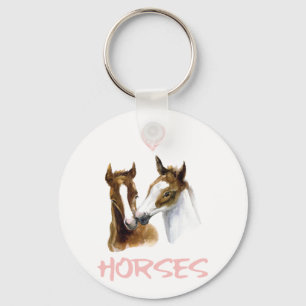 I Love Horses Portrait Sleutelhanger