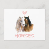 I Love Horses Portrait Uitnodiging Briefkaart (Voorkant)
