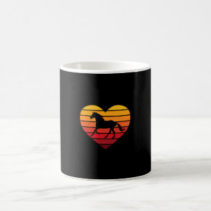 I Love Horses Retro Heart Koffiemok