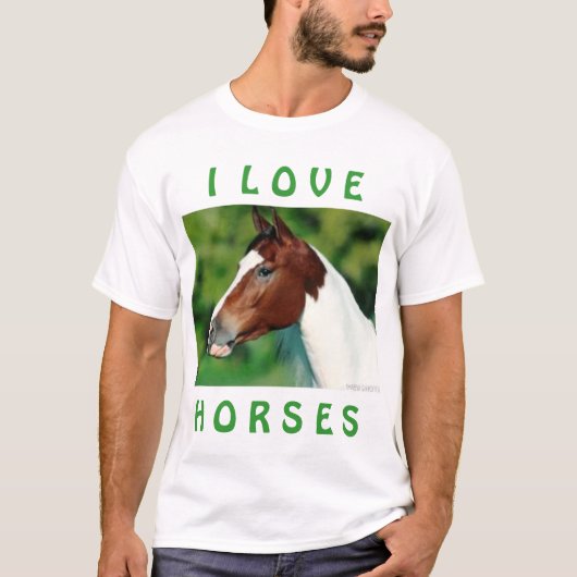 I Love Horses T-Shirt (Voorkant)