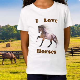 I Love Horses - Verf Paard - Meisjes Paard T-shirt
