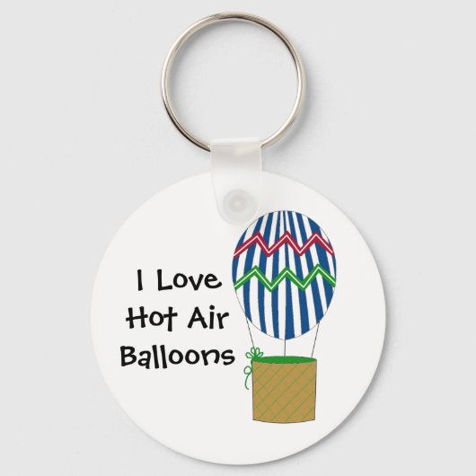 I Love Hot Air Balloons Sleutelhanger (Voorkant)