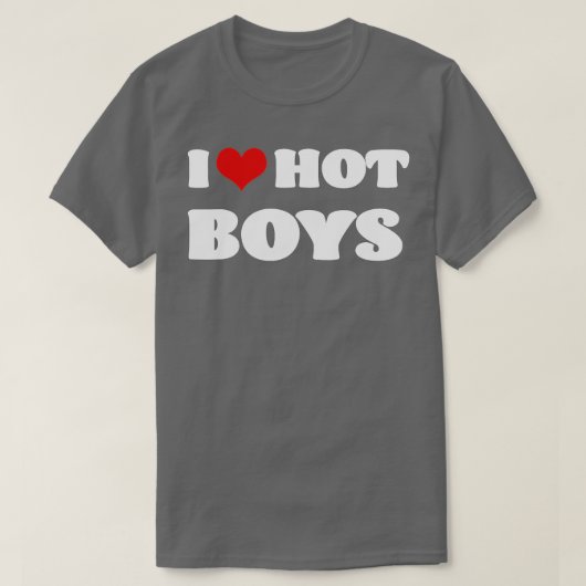 I Love Hot Boys I Heart Hot Boys T-shirt (Design voorkant)