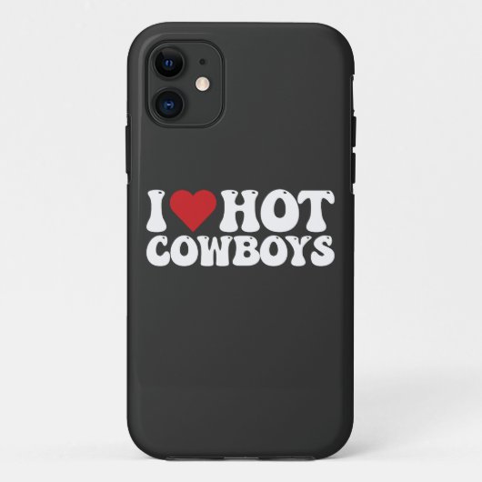I Love Hot Cowboys Case-Mate iPhone Case (Achterkant)