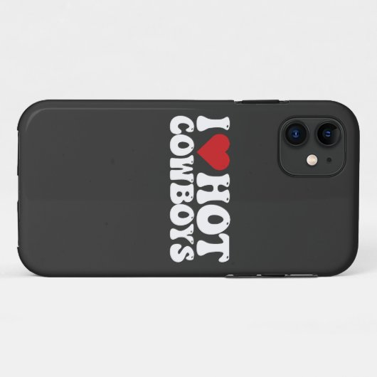 I Love Hot Cowboys Case-Mate iPhone Case (Achterkant (horizontaal))